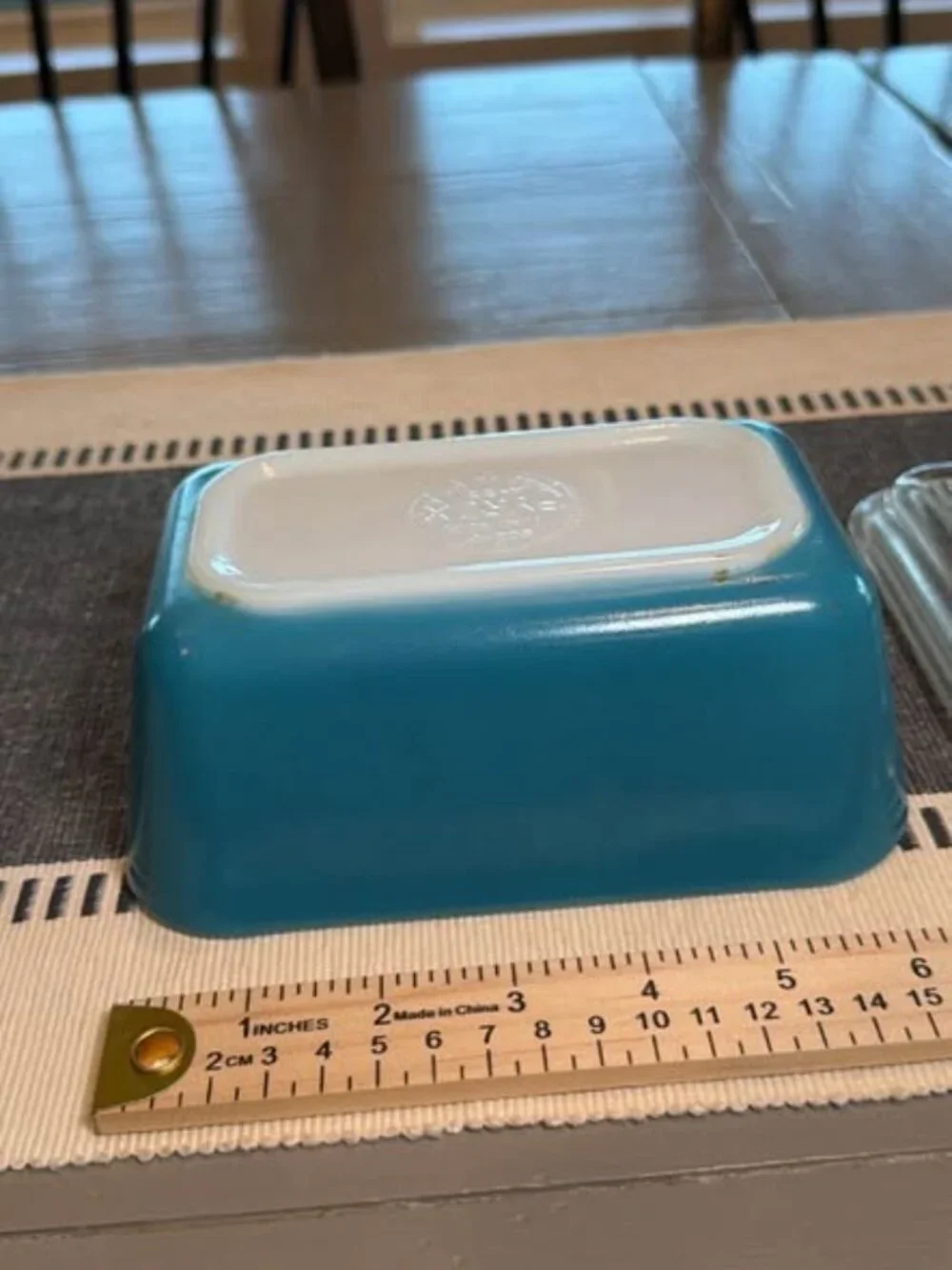 Vintage Pyrex 503 Turquoise Refrigerator Dish with Lid